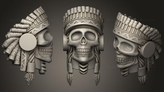 Mask (Skull, MS_0310) 3D models for cnc